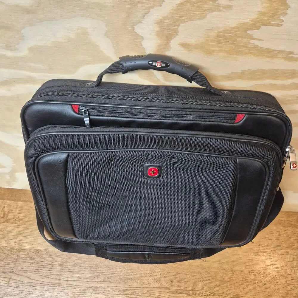 Swiss Gear Wenger Laptop Briefcase Black Shoulder Messenger Business Bag